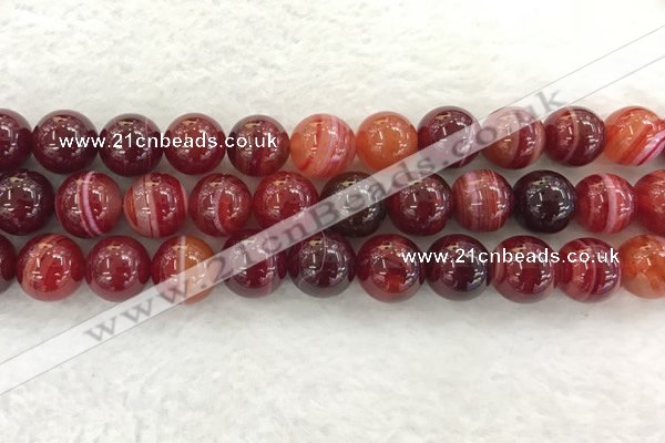 CAA1926 15.5 inches 16mm round banded agate gemstone beads