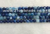 CAA1931 15.5 inches 6mm round banded agate gemstone beads