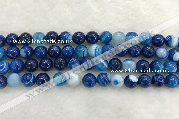 CAA1932 15.5 inches 8mm round banded agate gemstone beads