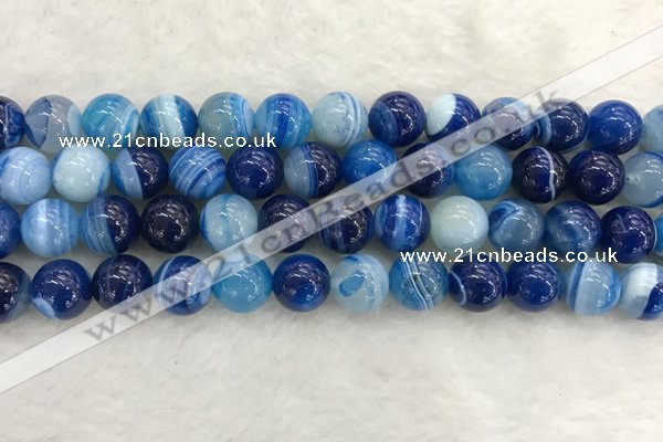 CAA1934 15.5 inches 12mm round banded agate gemstone beads