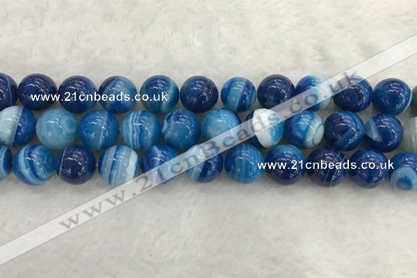 CAA1935 15.5 inches 14mm round banded agate gemstone beads