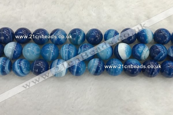 CAA1936 15.5 inches 16mm round banded agate gemstone beads