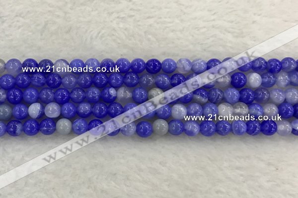 CAA1941 15.5 inches 6mm round banded agate gemstone beads