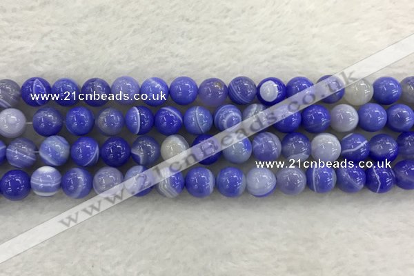 CAA1943 15.5 inches 10mm round banded agate gemstone beads