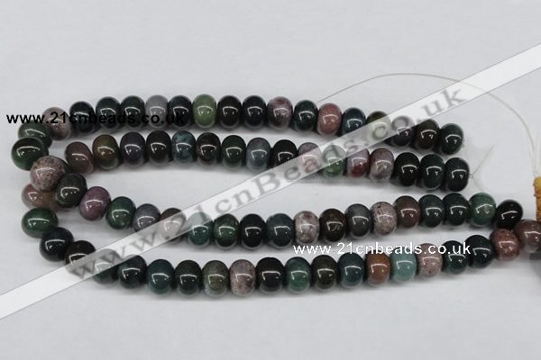 CAA195 15.5 inches 10*14mm rondelle indian agate beads wholesale