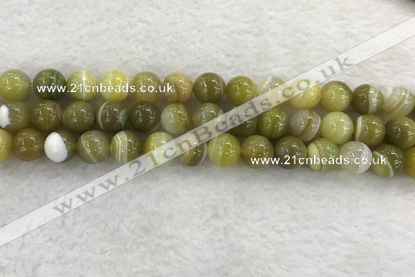 CAA1954 15.5 inches 12mm round banded agate gemstone beads