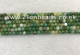 CAA1970 15.5 inches 4mm round banded agate gemstone beads