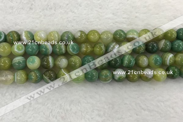 CAA1973 15.5 inches 10mm round banded agate gemstone beads