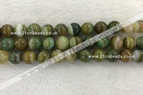 CAA1976 15.5 inches 16mm round banded agate gemstone beads