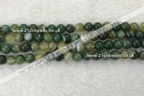 CAA1982 15.5 inches 8mm round banded agate gemstone beads