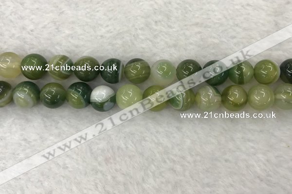 CAA1984 15.5 inches 12mm round banded agate gemstone beads