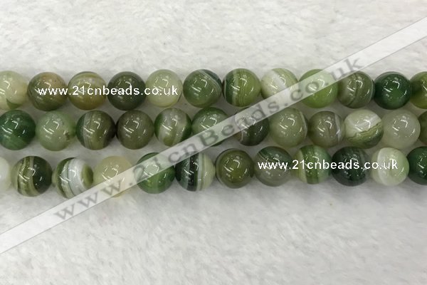 CAA1985 15.5 inches 14mm round banded agate gemstone beads