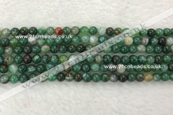 CAA1991 15.5 inches 6mm round banded agate gemstone beads