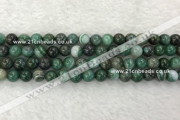 CAA1992 15.5 inches 8mm round banded agate gemstone beads