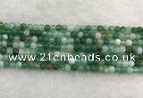 CAA2000 15.5 inches 4mm round banded agate gemstone beads