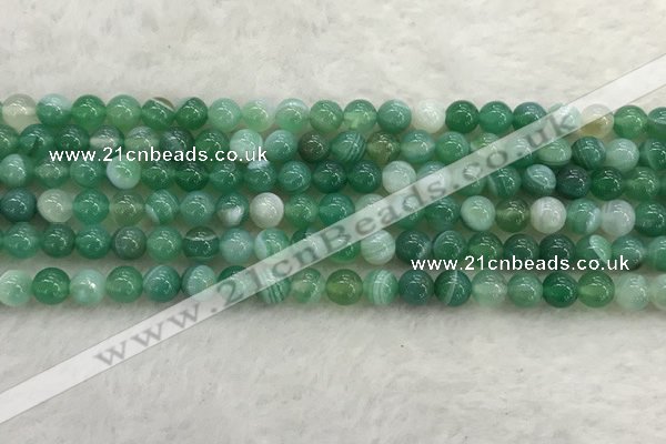 CAA2001 15.5 inches 6mm round banded agate gemstone beads