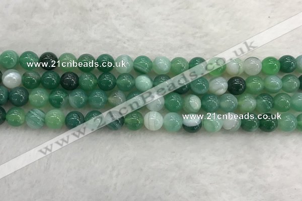 CAA2002 15.5 inches 8mm round banded agate gemstone beads