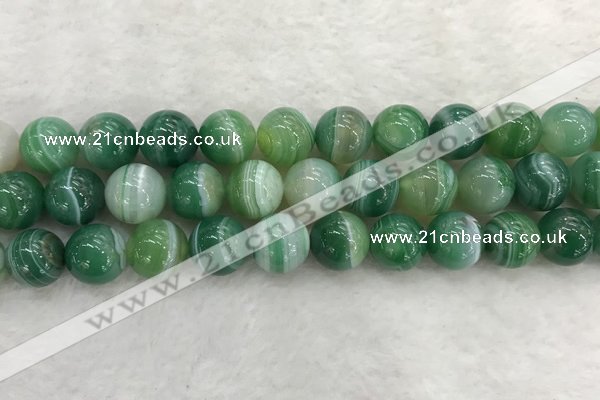 CAA2005 15.5 inches 14mm round banded agate gemstone beads