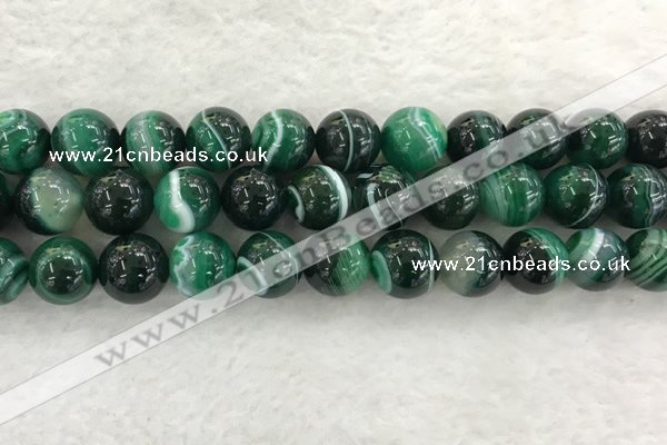 CAA2016 15.5 inches 16mm round banded agate gemstone beads