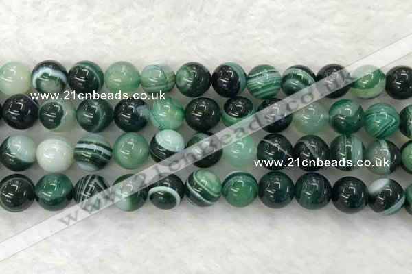 CAA2025 15.5 inches 14mm round banded agate gemstone beads