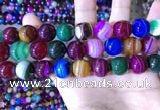 CAA2036 15.5 inches 16mm round banded agate gemstone beads