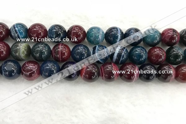 CAA2046 15.5 inches 16mm round banded agate gemstone beads