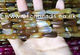 CAA2051 15.5 inches 8*20mm teardrop agate beads wholesale