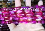 CAA2053 15.5 inches 8*20mm teardrop agate beads wholesale