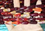 CAA2055 15.5 inches 8*20mm teardrop agate beads wholesale