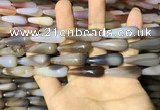 CAA2063 15.5 inches 10*30mm teardrop agate beads wholesale