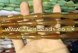 CAA2066 15.5 inches 10*30mm teardrop agate beads wholesale