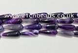 CAA2071 15.5 inches 10*30mm teardrop agate beads wholesale