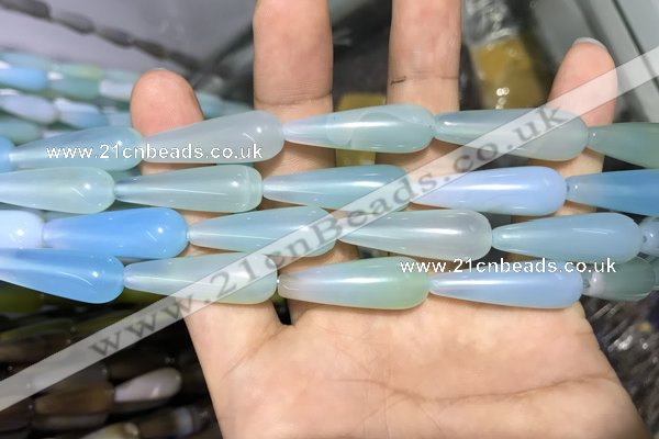 CAA2075 15.5 inches 10*30mm teardrop agate beads wholesale