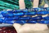 CAA2076 15.5 inches 10*30mm teardrop agate beads wholesale