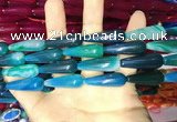 CAA2078 15.5 inches 10*30mm teardrop agate beads wholesale