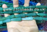 CAA2080 15.5 inches 10*30mm teardrop agate beads wholesale