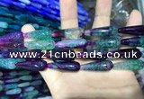 CAA2082 15.5 inches 10*30mm teardrop agate beads wholesale