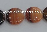 CAA209 15.5 inches 20mm flat round madagascar agate beads