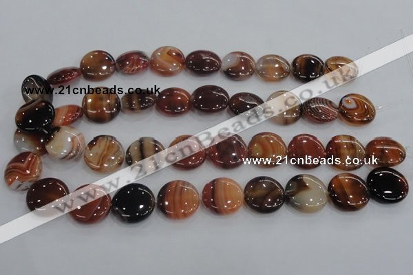 CAA209 15.5 inches 20mm flat round madagascar agate beads