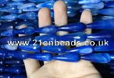 CAA2100 15.5 inches 10*30mm faceted teardrop agate beads