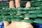 CAA2105 15.5 inches 10*30mm faceted teardrop agate beads