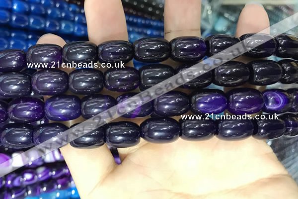 CAA2115 15.5 inches 10*14mm drum agate beads wholesale