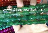 CAA2125 15.5 inches 10*14mm drum agate beads wholesale