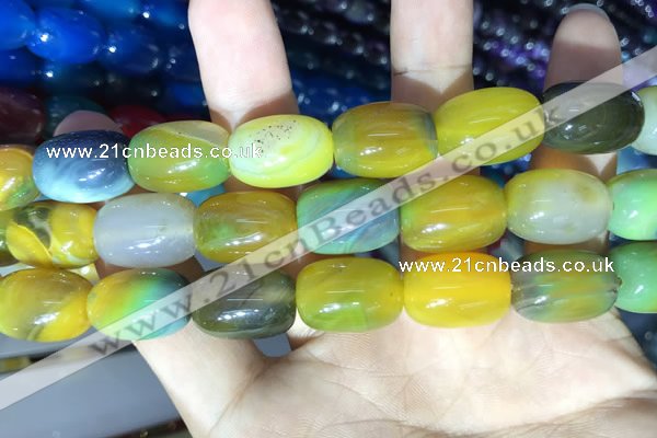 CAA2133 15.5 inches 13*18mm drum agate beads wholesale