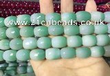 CAA2141 15.5 inches 12*16mm faceted drum agate beads wholesale