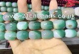 CAA2148 15.5 inches 13*18mm faceted drum agate beads wholesale