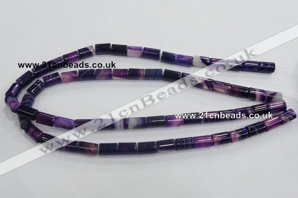 CAA216 15.5 inches 8*12mm column madagascar agate beads