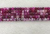 CAA2219 15.5 inches 6mm faceted round banded agate beads