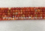 CAA2226 15.5 inches 6mm faceted round banded agate beads