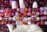 CAA2235 15.5 inches 10mm faceted round banded agate beads